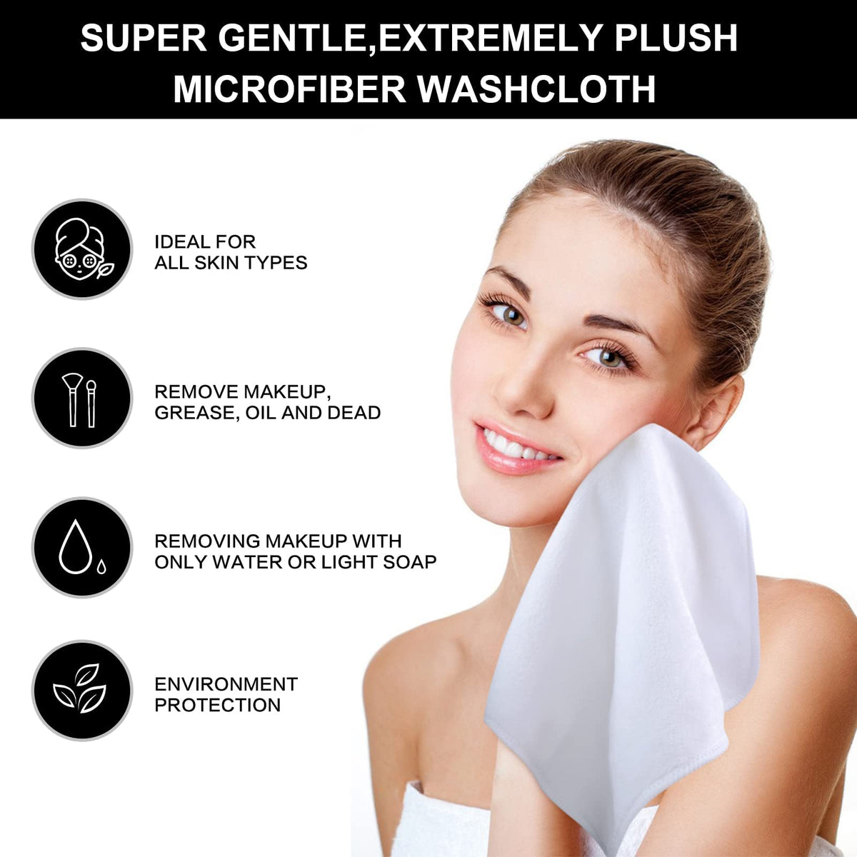 Utilisation de la serviette SINLAND pour le démaquillage