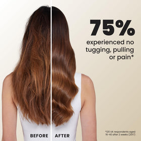 Utilisation de la TANGLE TEEZER Mini Brosse Démêlante Oat Cream sur cheveux mouillés
