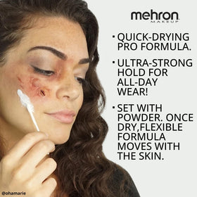 Utilisation de Liquid Latex dans un maquillage de zombie