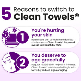 Utilisation de serviette CLEAN SKIN CLUB pour démaquillage