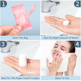 Utilisation de serviettes comprimées Classycoo en voyage