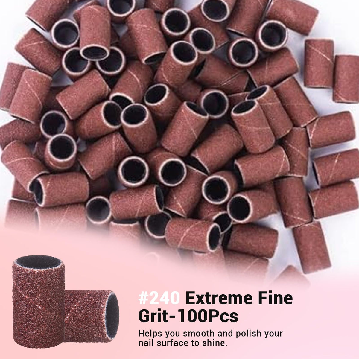 Utilisation des bandes abrasives sur des ongles artificiels