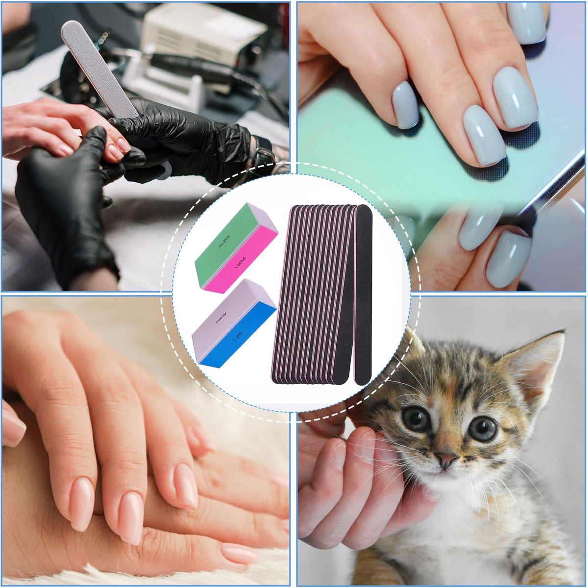 Utilisation des buffers AhaTopia pour des ongles brillants