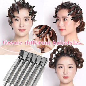 Utilisation des clips à crocodile Mythos pendant le maquillage