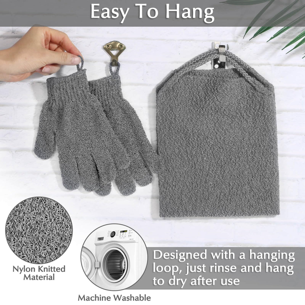 Utilisation des gants exfoliants Anezus sous la douche