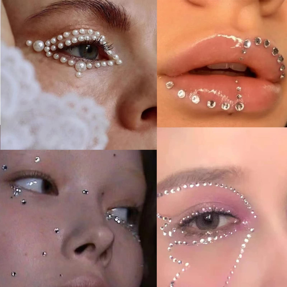 Utilisation des gemmes nooepc sur le visage pour un look de festival