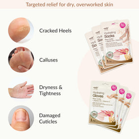 Utilisation des Masques Hydratants Epielle sur mains et pieds