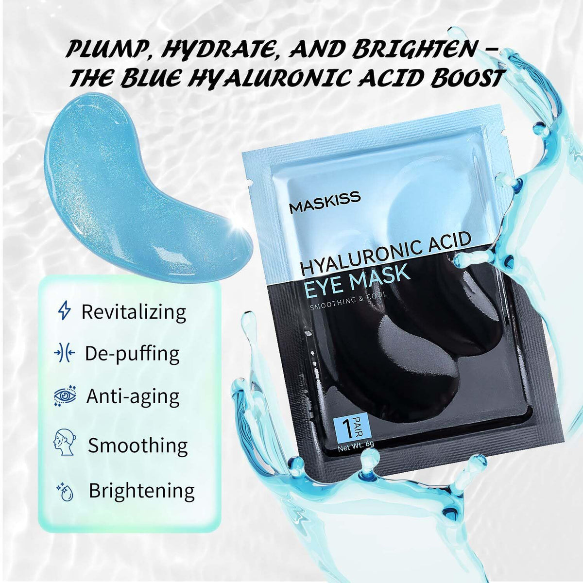 Utilisation des patchs contour des yeux Maskiss sur une peau propre