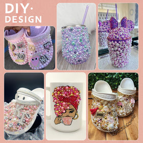 Utilisation des perles plates et strass sur un projet de nail art