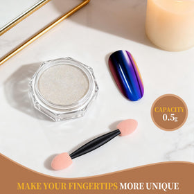 Utilisation des poudres chrome avec un vernis gel