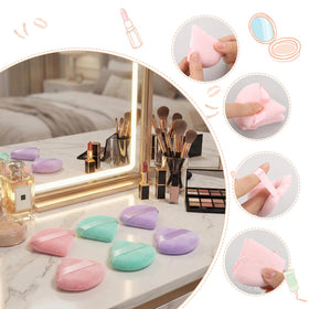Utilisation des Poudres Puff sur le visage pour appliquer du fond de teint