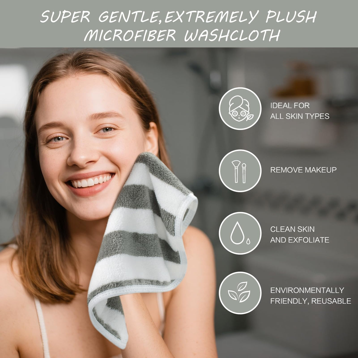 Utilisation des serviettes en microfibre SINLAND pour le nettoyages visage