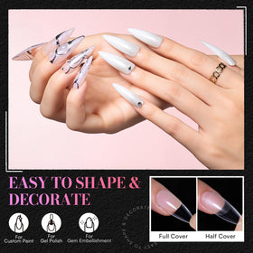 Utilisation des tips d'ongles en amande pour nail art