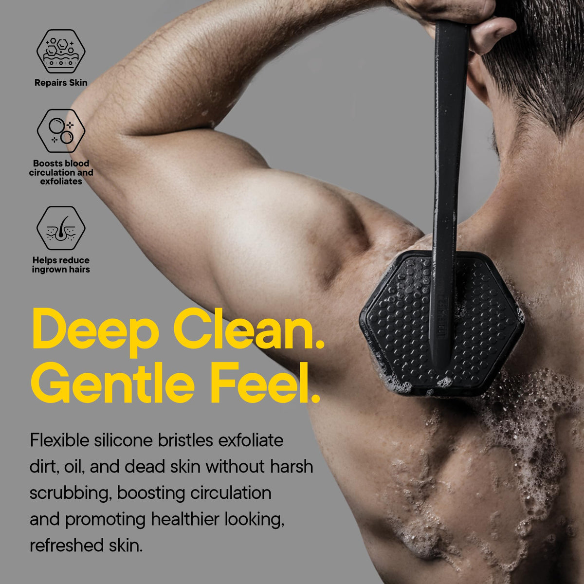 Utilisation du gant de bain TOOLETRIES avec du gel douche