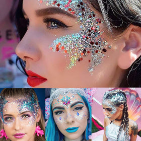 Utilisation du gel paillettes sur les cheveux
