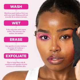 Utilisation du MakeUp Eraser pendant la routine de soins