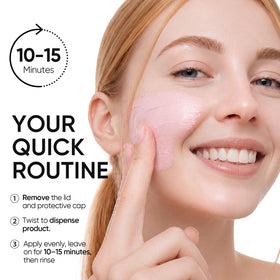 Utilisation du masque SKINTIFIC à la Rose, effet rafraîchissant