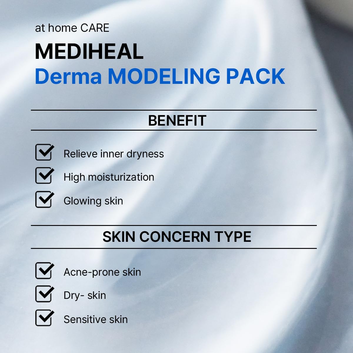 Utilisation du Pack de Modélisation Hyaluronate MEDIHEAL sur le visage