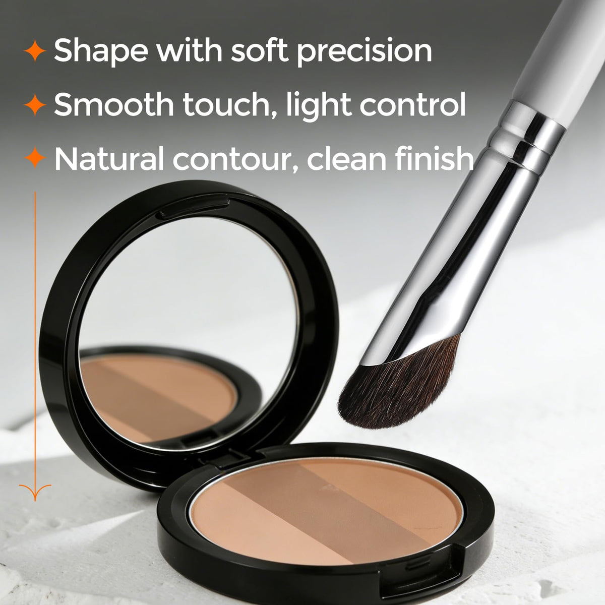 Utilisation du pinceau angulé ALBEAUT pour le contour du nez