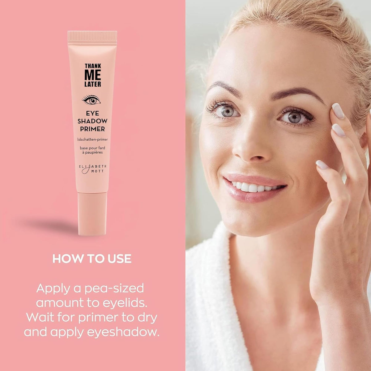 Utilisation du Primer Elizabeth Mott avant le maquillage