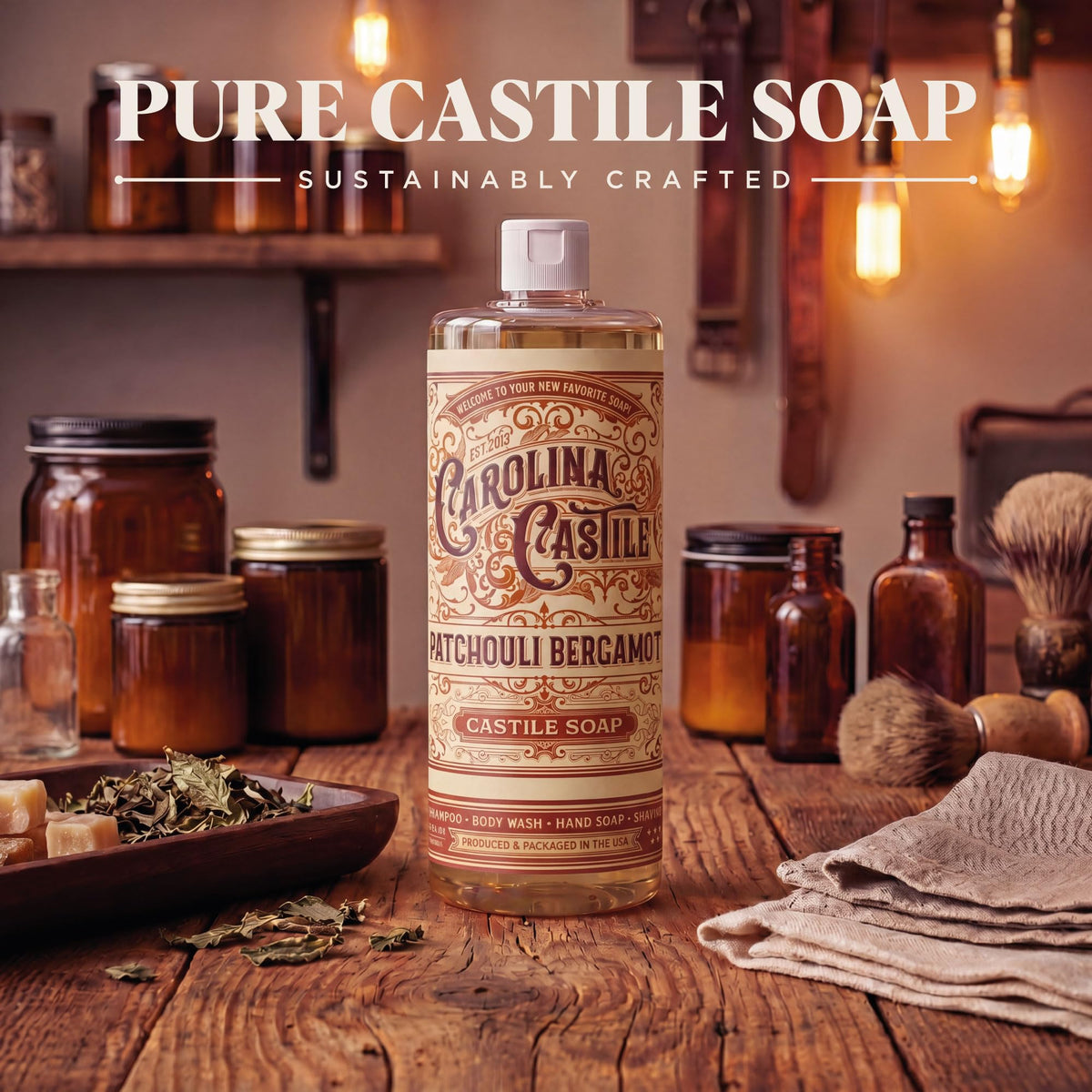 Utilisation du savon de Castille Patchouli Bergamote dans un bain