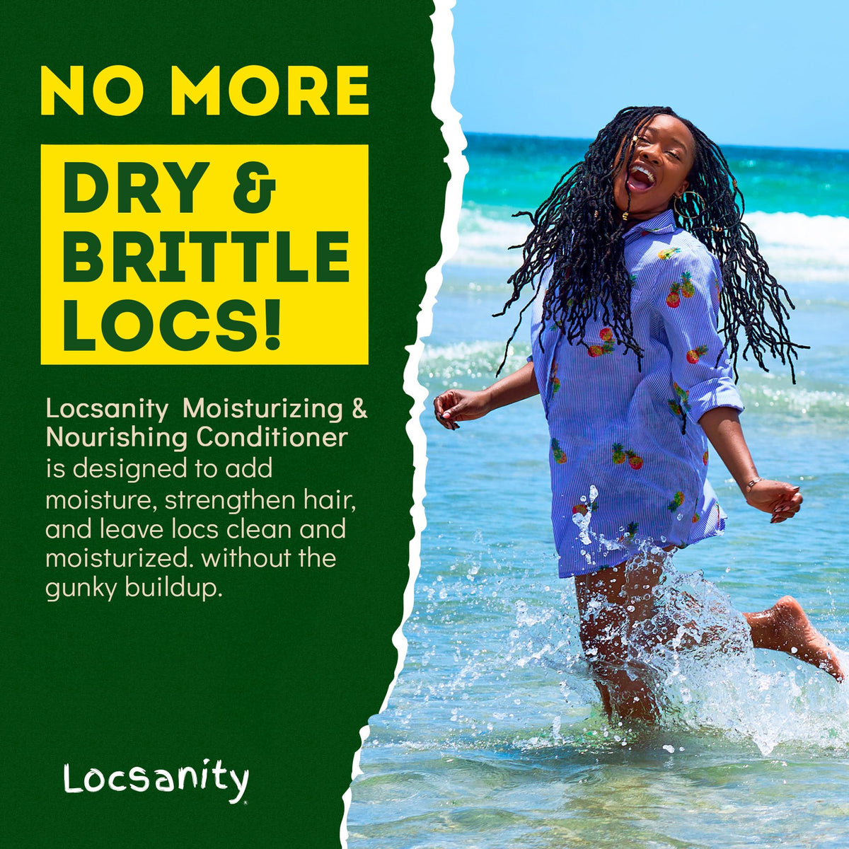 Utilisation du shampooing et après-shampooing Locsanity sur des locs