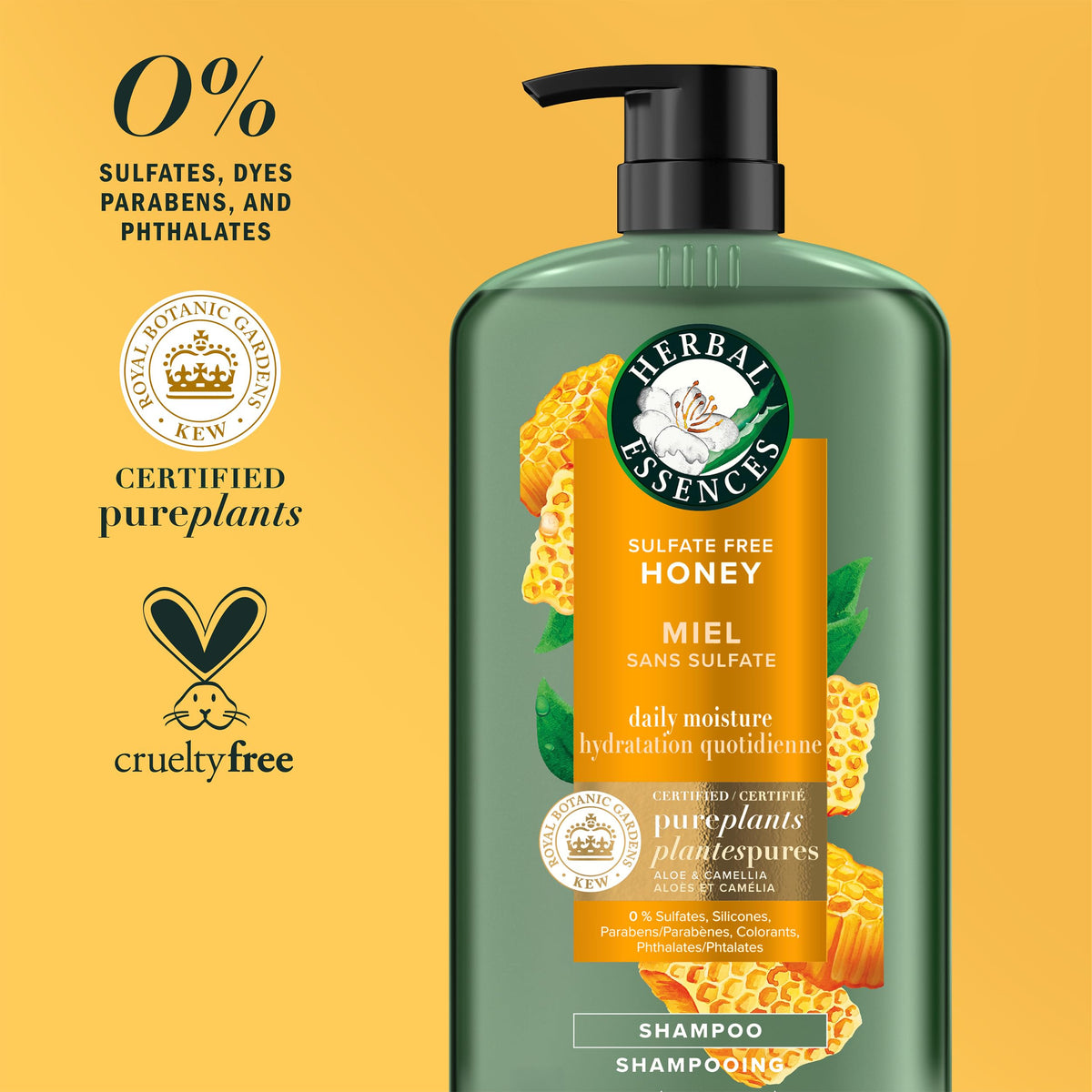 Utilisation du shampooing Herbal Essences sur cheveux mouillés