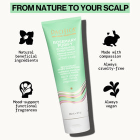 Utilisation du shampooing Pacifica Rosemary Purify en salle de bain