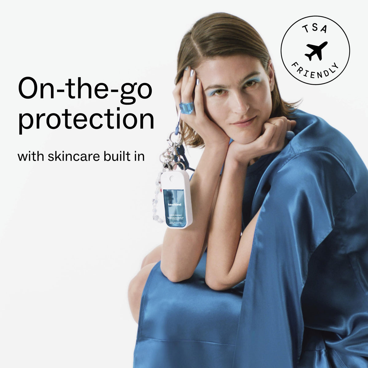 Utilisation du spray désinfectant Touchland à l'extérieur