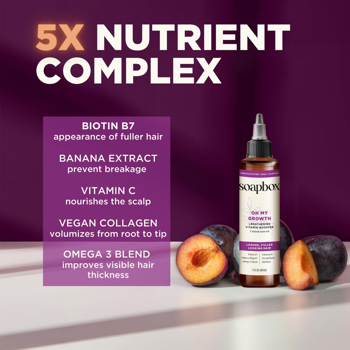Utilisation du traitement capillaire Soapbox Oh My Growth sur cheveux