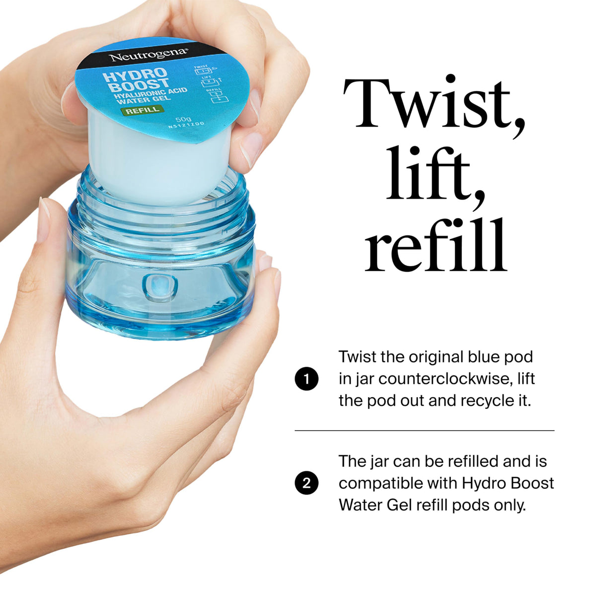 Utilisation quotidienne du gel hydratant Neutrogena