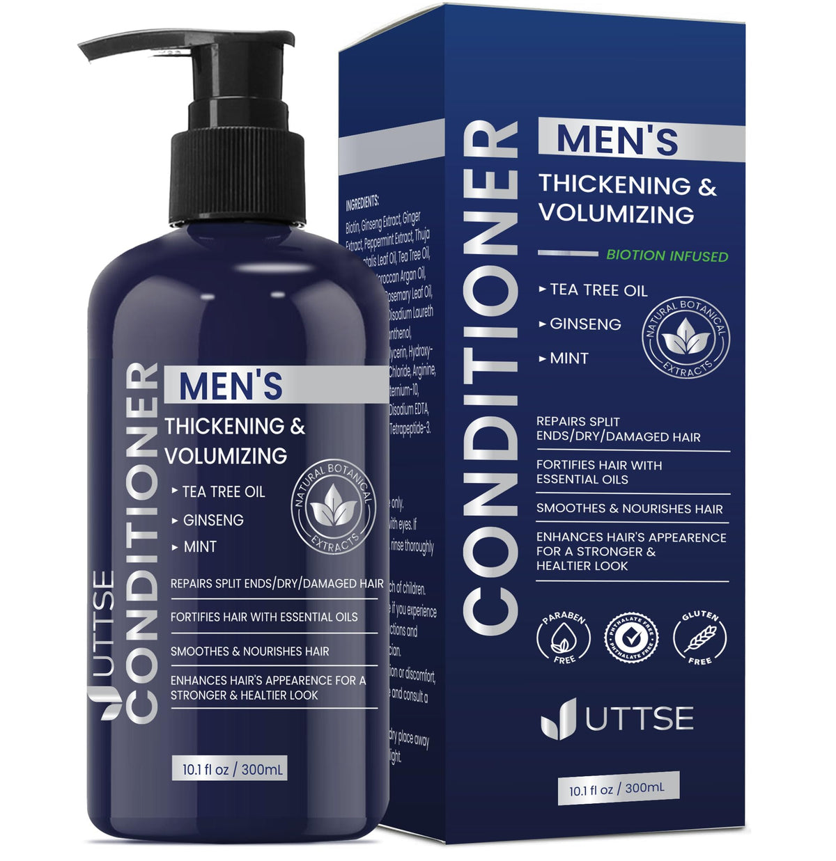 Uttse après-shampoing biotine 10,1 fl oz devant
