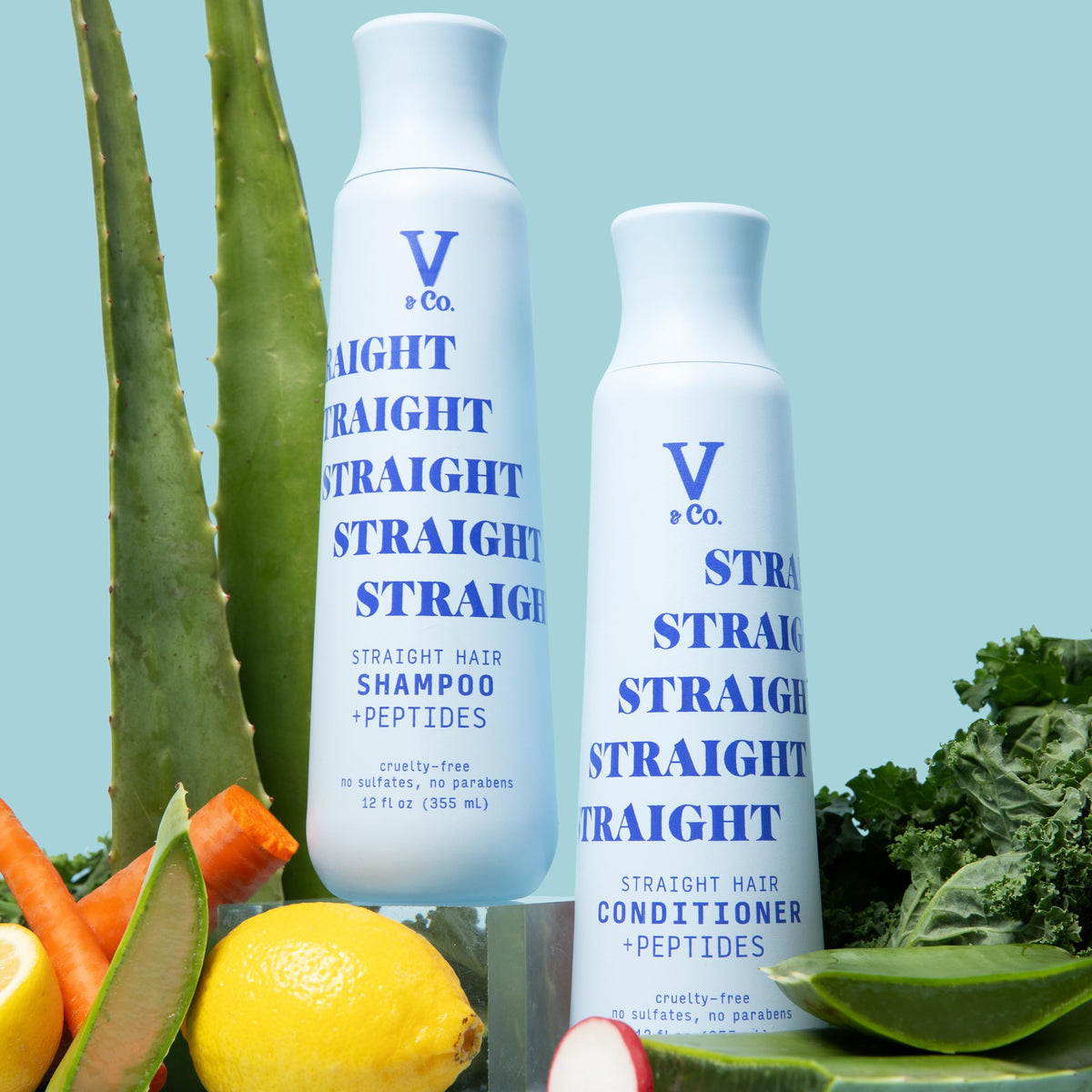V&CO Shampoing Hydratant Cheveux Lisses 414g texture du produit