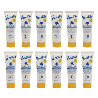 VACATION Mini Crème Solaire SPF 30 pack de 12 flacons de 30 ml