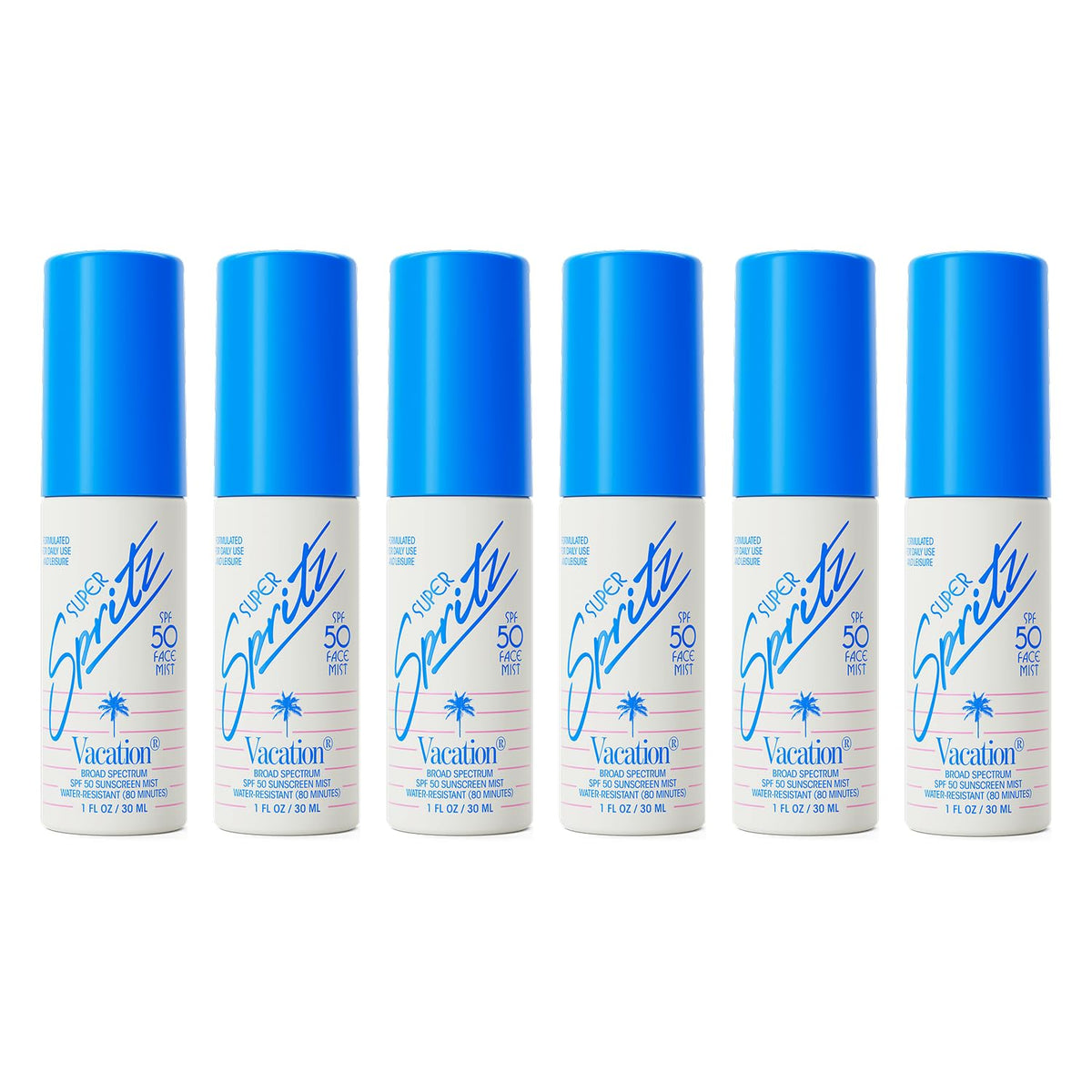 VACATION Mini Super Spritz SPF 50 spray solaire visage, vue avant
