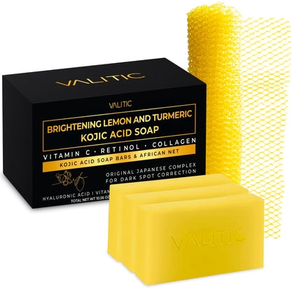 VALITIC savon éclaircissant citron et curcuma - vue de face
