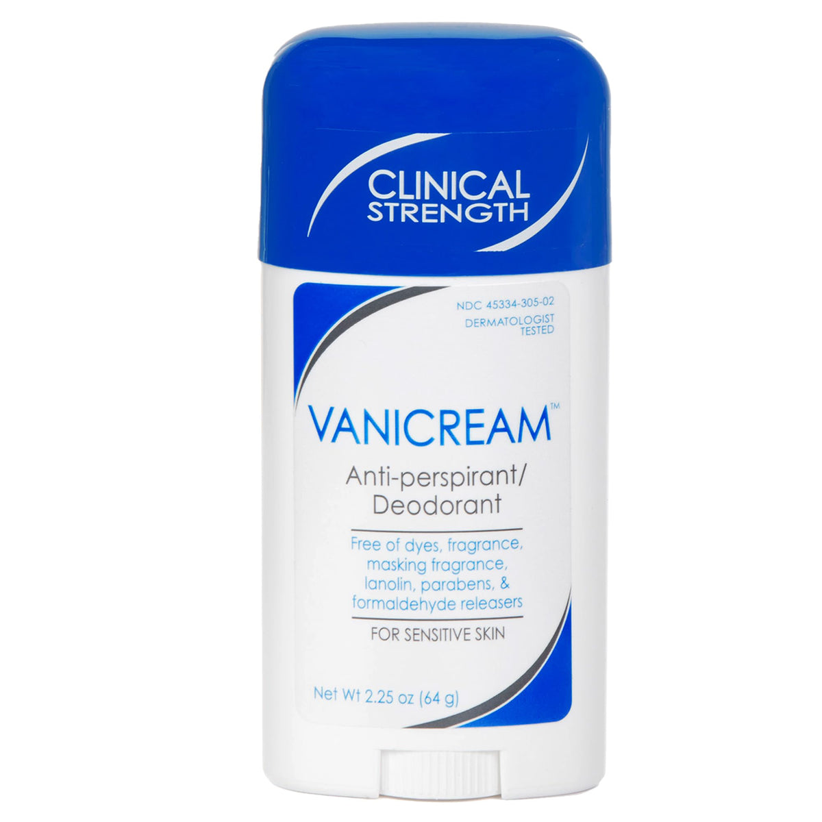 Vanicream Anti-Perspirant Stick 109g, vue de face