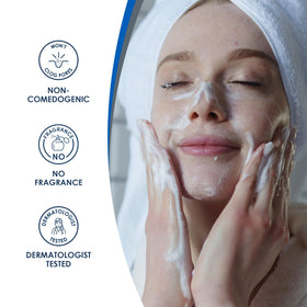 Vanicream Nettoyant Doux Visage 91g, ingrédients clés sur l'emballage