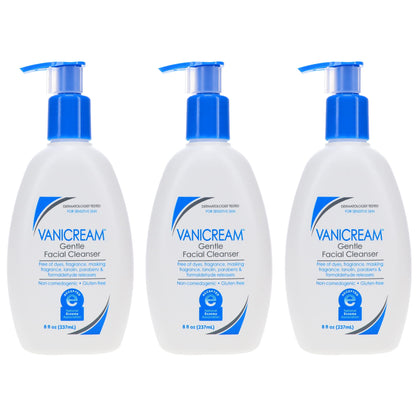 Vanicream Nettoyant Visage Doux 8 Oz Pack de 3 vue avant