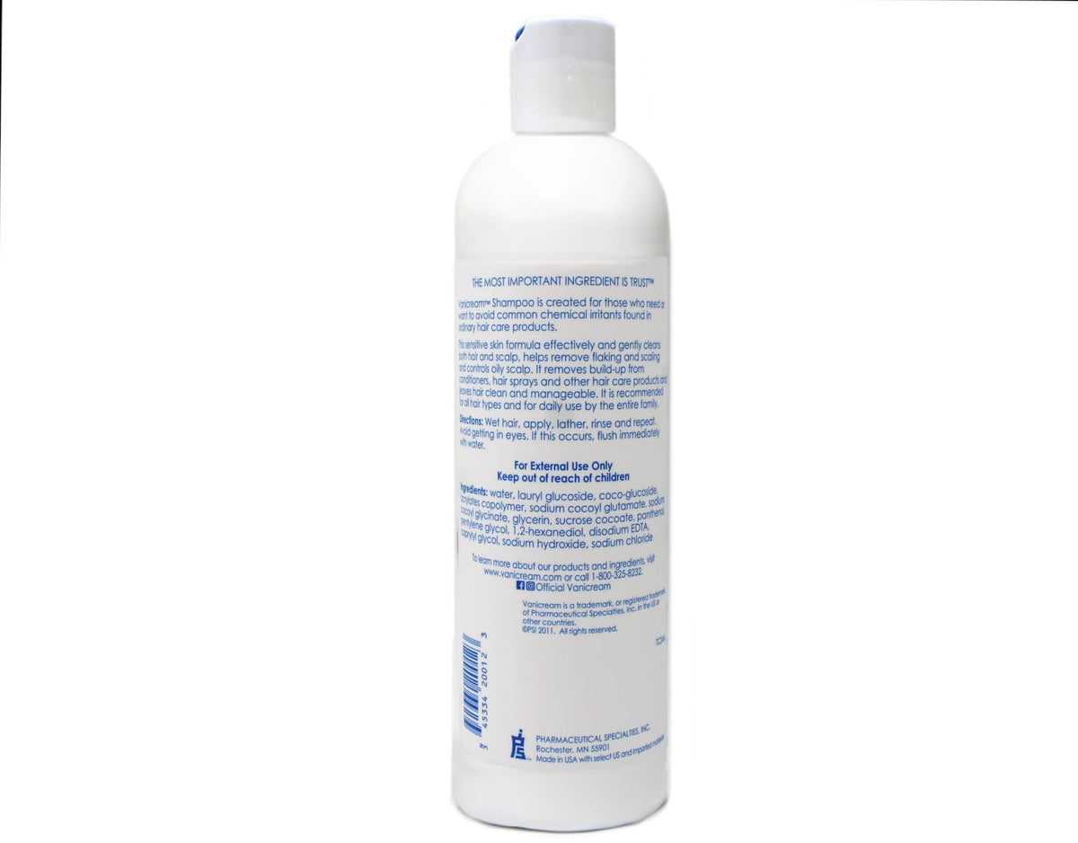 Vanicream Shampoo 355 mL en utilisation sur cheveux