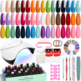 VANREESA kit de vernis à ongles gel 42 pcs avec lampe UV
