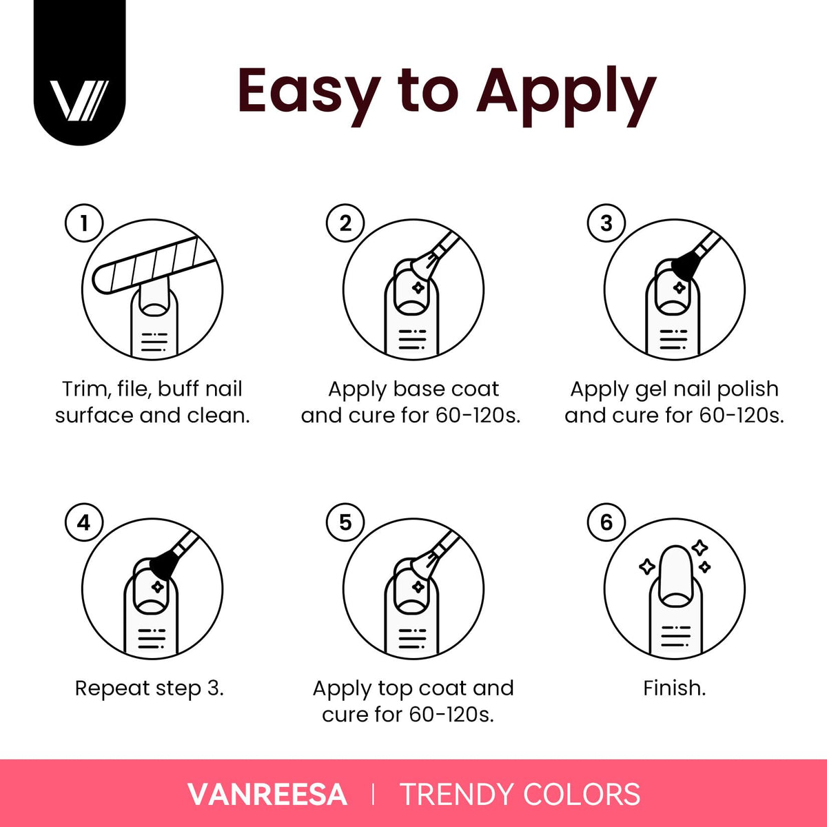 VANREESA kit de vernis à ongles gel avec lampes et accessoires