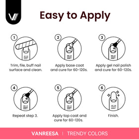 VANREESA kit de vernis à ongles gel avec lampes et accessoires