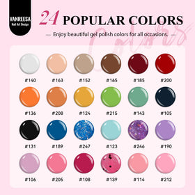 VANREESA vernis gel 24 couleurs avec outils de manucure