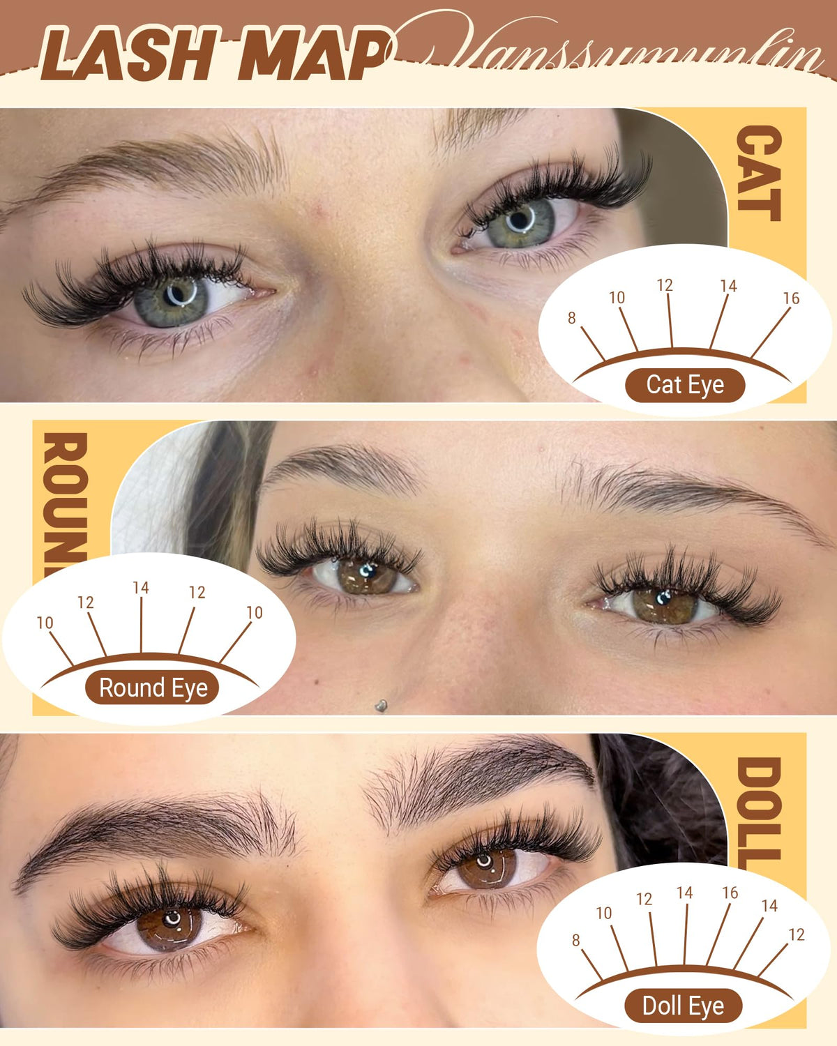Vanssymunlin Spider Glosa Fluffy Lash Clusters portés par une mannequin