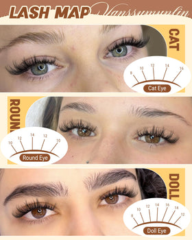 Vanssymunlin Spider Glosa Fluffy Lash Clusters portés par une mannequin