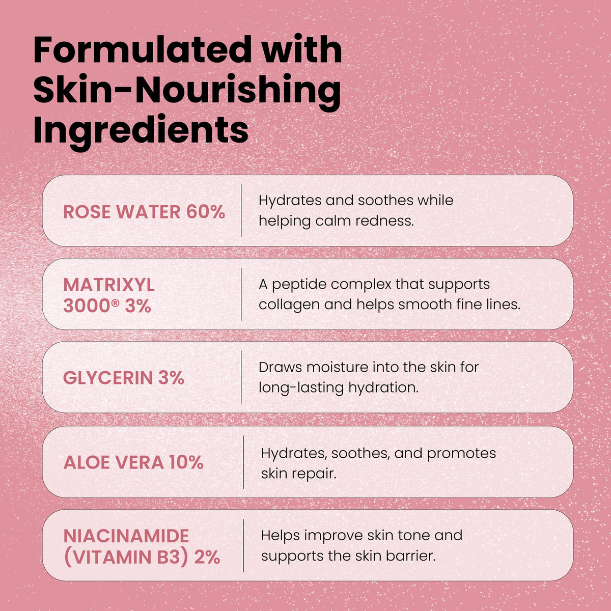 Vaporisateur de brume de rose Simplified Skin en gros plan