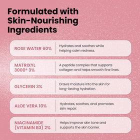 Vaporisateur de brume de rose Simplified Skin en gros plan