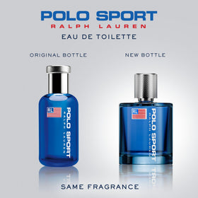 Vaporisation du Polo Sport Eau de Toilette sur peau