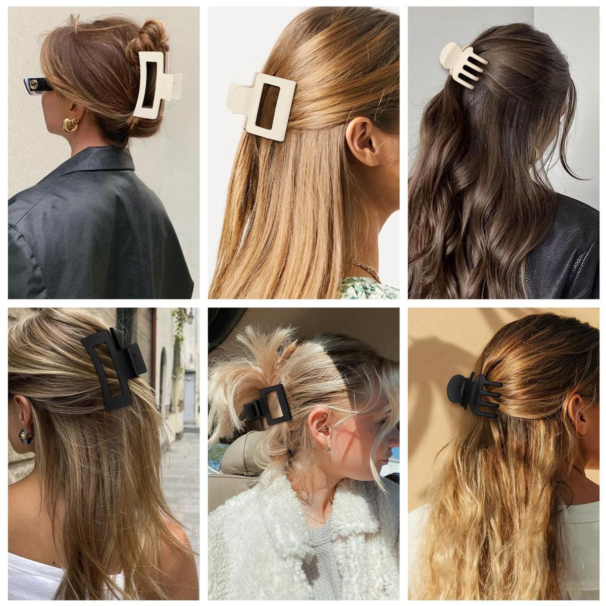 Variété de couleurs des clips à cheveux SMKSL présentés ensemble
